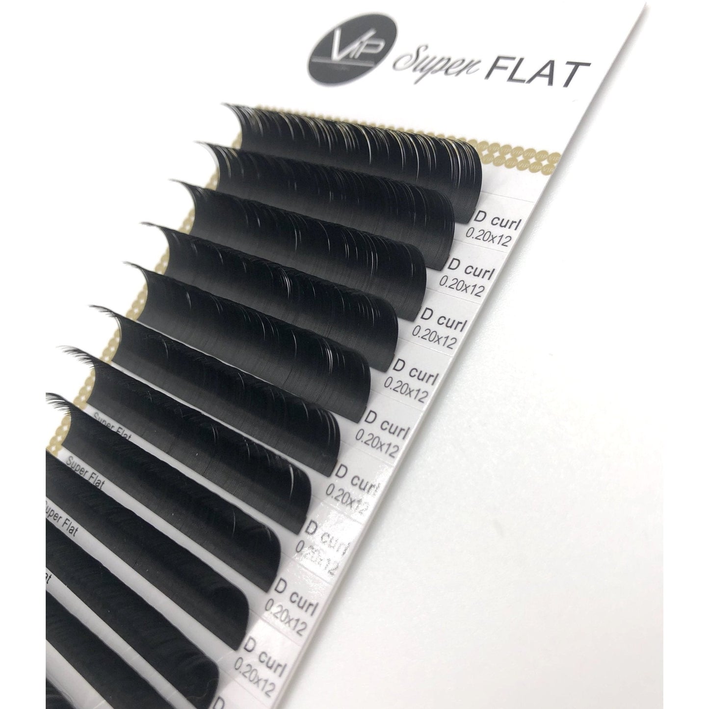 VIP Eyelashes - Super Flat Extensions - 12 lines - 0.20 D