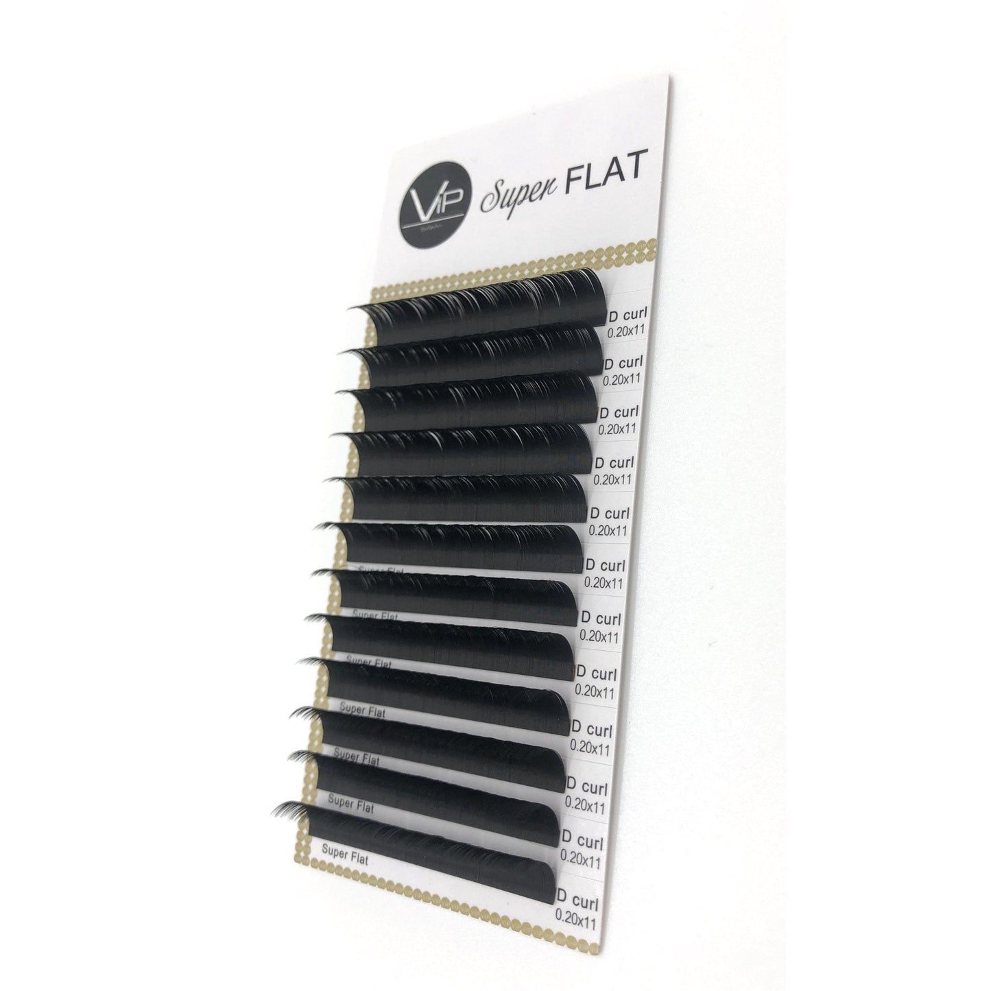 VIP Eyelashes - Super Flat Extensions - 12 lines - 0.20 D