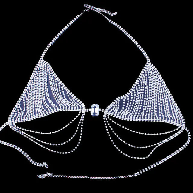 Style Loft Collection Rhinestone Tassel Bikini Set