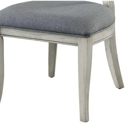 Style Loft Collection Antique White and Grey Side Chairs Set Of 2