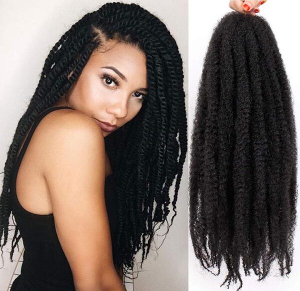 18 Inch Marley Hair for Braids | Afro Kinky Ombre | 30 Strands per Pack