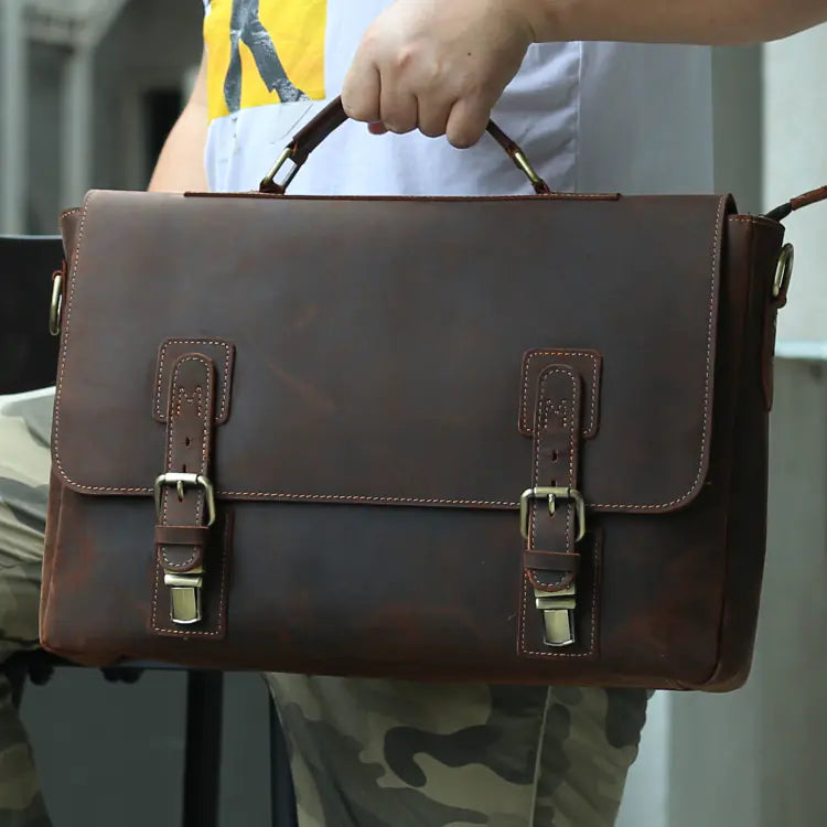 Style Loft Collection Genuine Cowhide Pony Express Messenger Bag