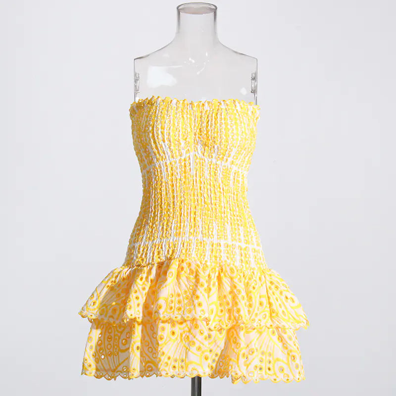 Style Loft Collection Turks and Caicos Strapless Ruffled Mini Dress