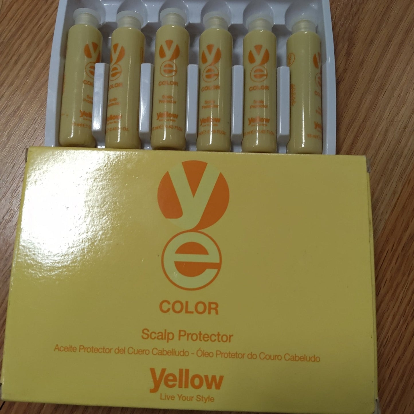 Yellow Alfaparf Color Scalp Hair Protector 12 Vials x 13ml Hair Color Salon Professional-11pc